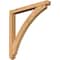 Ekena Millwork Thorton Arts and Crafts Smooth Bracket w/ Offset Brace, Western Red Cedar, 5 1/2"W x 48"D x 48"H BKT0604X48X48THR03SWR - alternate 1